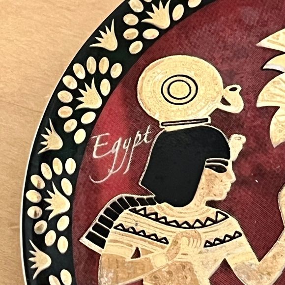 Egyptian Porcelain Plate Trinket Tray Fathi Mahmoud Egypt Limoges King Tut - Picture 5 of 9